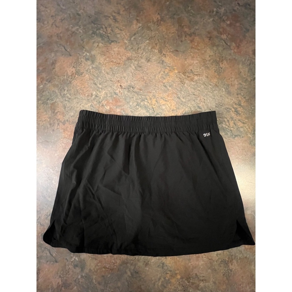 DSG Womens Mid-Rise Stride Skort L Black‎ With Built-In Short